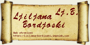 Ljiljana Borđoški vizit kartica